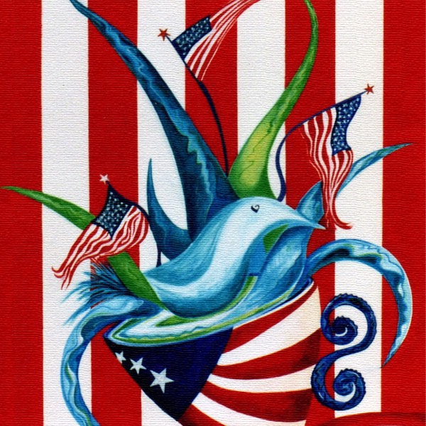 2%20Jacklyn%20Laflamme%20Gallery%20American%20Flags%20Heart%20save%20planet%20%20bird%20teacup%20artist%20painting squashed